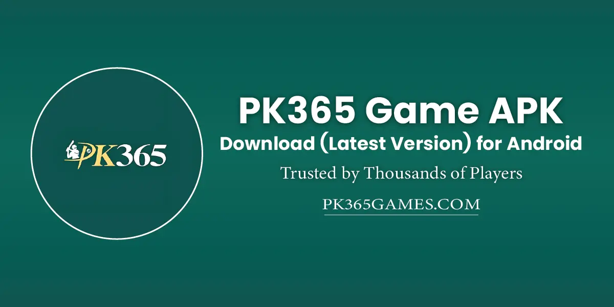PK365 Game APK banner showing app icon, name, and tagline for Android and web version download